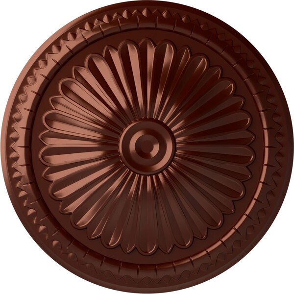 Ekena Millwork Alexa Ceiling Medallion (Fits Canopies up to 3"), Hand-Painted Antique Copper, 15"OD x 1 3/4"P CM14AXACS - main